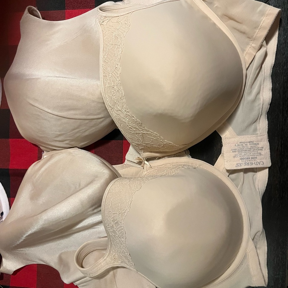 Catherines Women's Cream Lace Bra